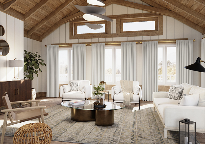 Panama, White - Made to Measure Curtains - Image 7